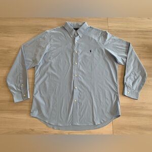 Polo Ralph Lauren Classic Fit Performance Blue Shirt Long Sleeve Men’s 2XL